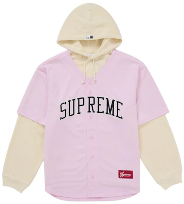Supreme Chicago White Sox Hooded Baseball Jersey Pink Buy Supreme Chicago White Sox Hooded Baseball Jersey Pink