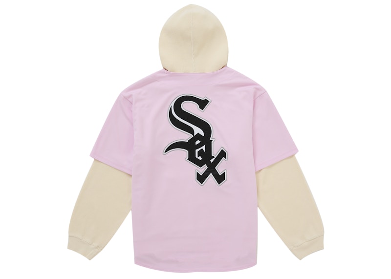 Order Supreme Chicago White Sox Hooded Baseball Jersey Pink