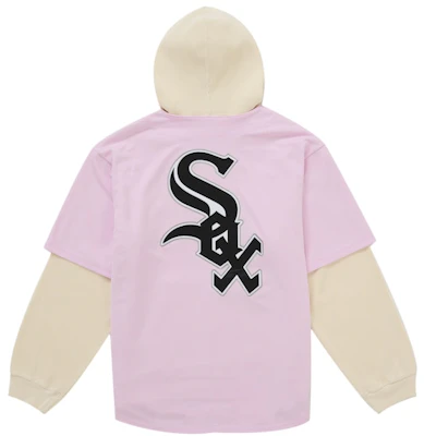 Supreme Chicago White Sox Hooded Baseball Jersey Pink Order Supreme Chicago White Sox Hooded Baseball Jersey Pink