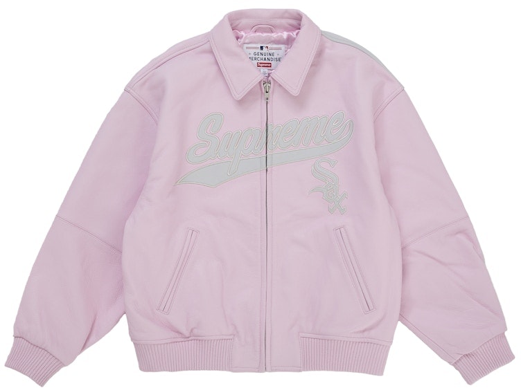 supreme-chicago-white-sox-leather-varsity-jacket-pink