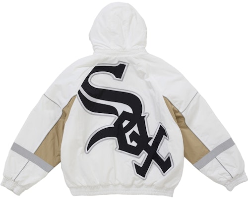 Supreme 芝加哥白袜队棒球场夹克 白色 Lookbook Supreme 芝加哥白袜队棒球场夹克 白色