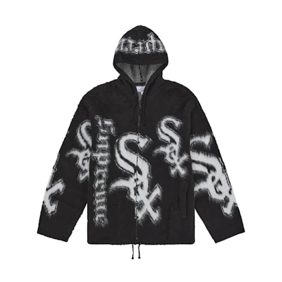 Supreme Chicago White Sox Zip Up Hooded Sweater Black