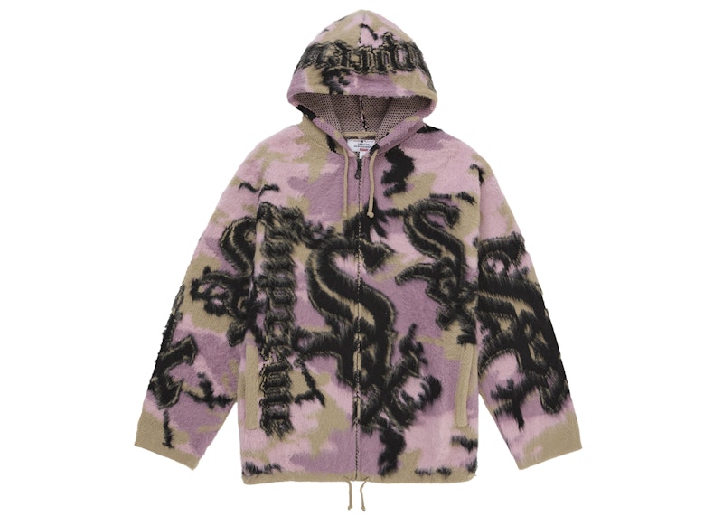 Supreme Chicago White Sox Zip Up Hooded Sweater Pink Camo