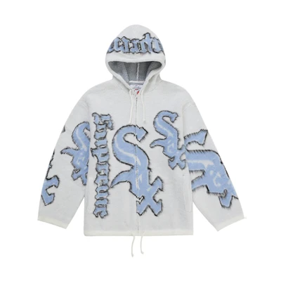 Supreme Chicago White Sox Zip Up Hooded Sweater White