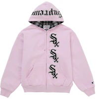 Supreme Chicago White Sox Zip Up Hooded Sweatshirt Light Pink Supreme Chicago White Sox Zip Up Hooded Sweatshirt Light Pink