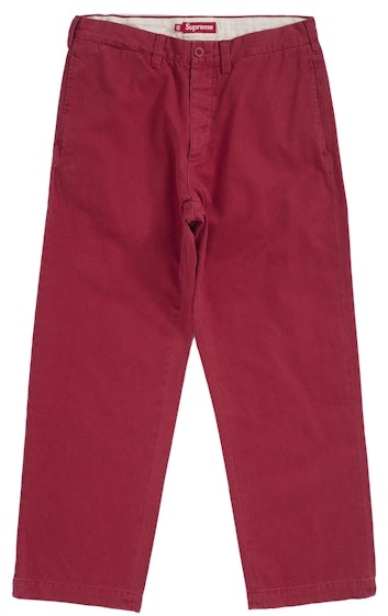 supreme-chino-pant-fw-25-red