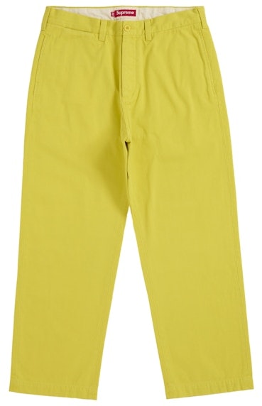 supreme-chino-pant-ss-25-lime-yellow
