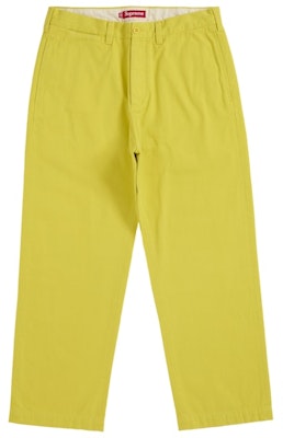 シュプリーム チノパン (SS25) ライムイエロー Buy シュプリーム チノパン (SS25) ライムイエロー