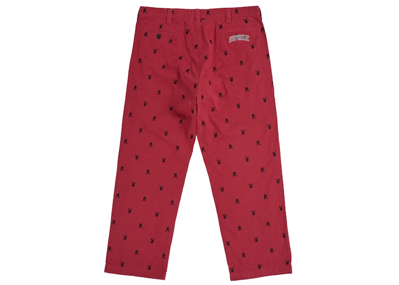 Order Supreme Chino 長褲 (SS26) 紅色 Playboy