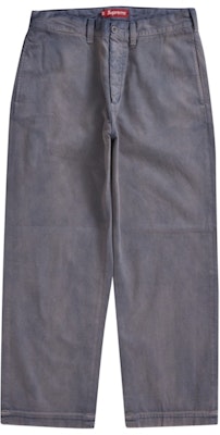 Supreme水洗海军蓝斜纹裤 Buy Supreme水洗海军蓝斜纹裤