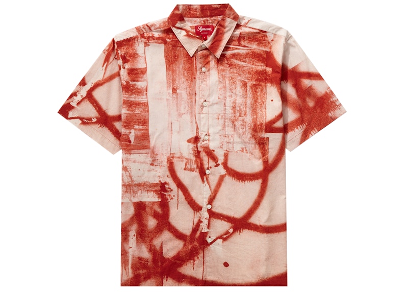 Buy Camisa Roja Supreme Christopher Wool Manga Corta.