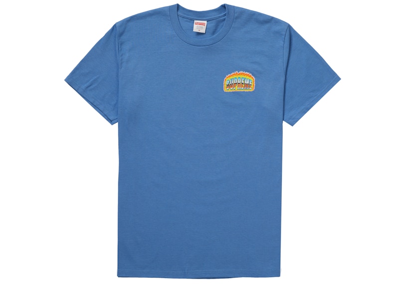 Buy Supreme Camiseta Chrome Azul Real Polvo Ligero