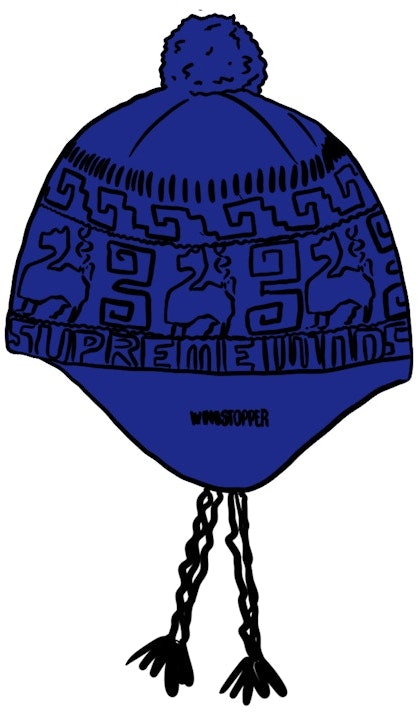supreme-chullo-windstopper-earflap-beanie-blue