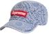 Supreme Circles Jacquard Denim Camp Cap Blue