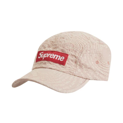 Supreme Circles Jacquard Denim Camp Cap Brown