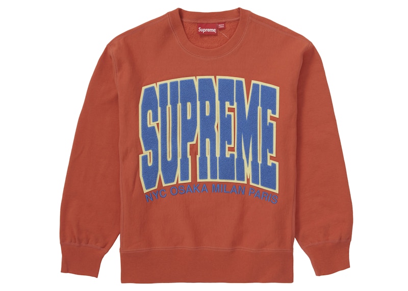 Supreme Cities Arc Crewneck Burnt Orange