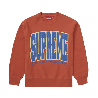 Supreme Cities Arc Crewneck Burnt Orange
