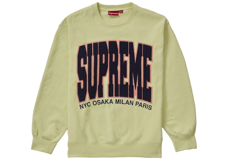 Supreme Cities Arc Crewneck Pale Lime