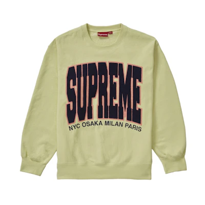 Supreme Cities Arc Crewneck Pale Lime