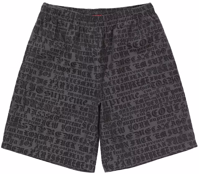 supreme-cities-jacquard-short-black