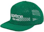 Buy Supreme经典Logo空气网眼6片帽'绿色'