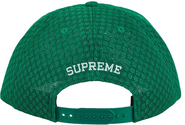 Supreme经典Logo空气网眼6片帽'绿色' Order Supreme经典Logo空气网眼6片帽'绿色'