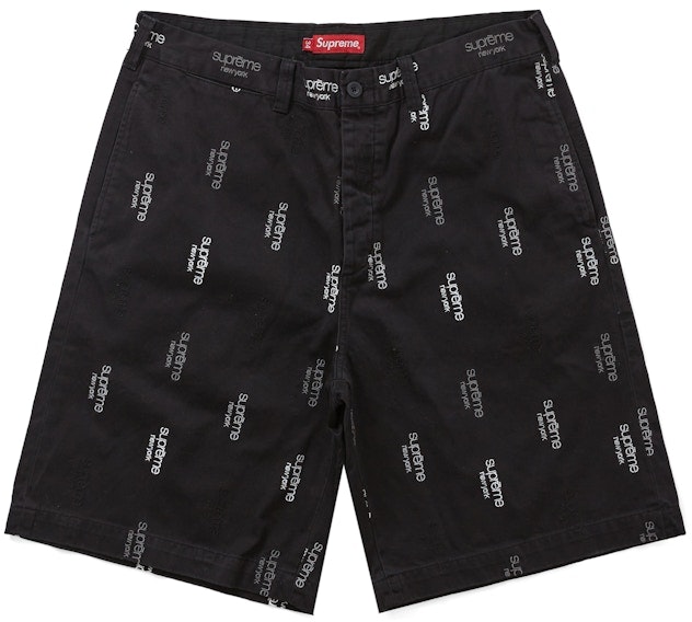 supreme-classic-logo-chino-short-black