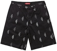 Supreme Classic Logo Chino Short Black Supreme Classic Logo Chino Short Black