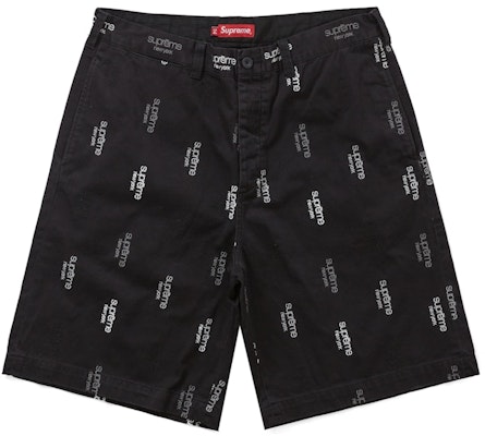 Supreme Seluar Pendek Chino Logo Klasik Hitam Buy Supreme Seluar Pendek Chino Logo Klasik Hitam