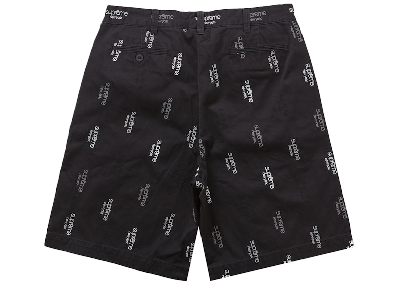 Supreme Classic Logo Chino Short Black 圖 2