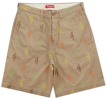 Supreme Classic Logo Chino Short Tan Buy Supreme Classic Logo Chino Short Tan