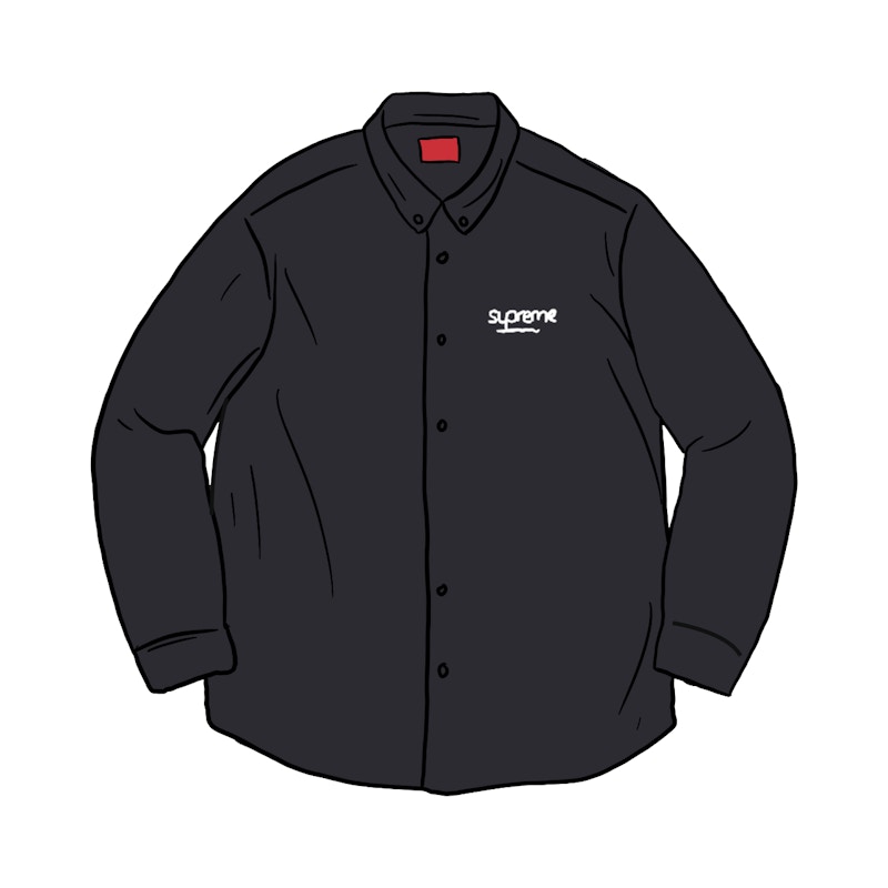 Buy Supreme Classic Logo Denim Shirt Black - Novelship