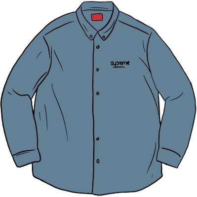 Supreme经典标志丹宁衬衫淡蓝色 Buy Supreme经典标志丹宁衬衫淡蓝色
