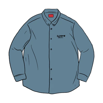 Supreme Classic Logo Denim Shirt Light Blue