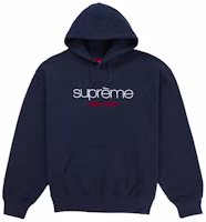 Supreme Classic Logo Hooded Sweatshirt Navy Supreme Classic Logo Hooded Sweatshirt Navy