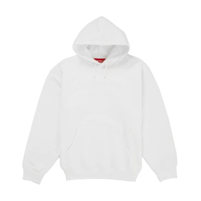 Supreme Classic Logo Hooded Sweatshirt White