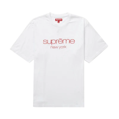 Supreme Classic Logo S/S Top White