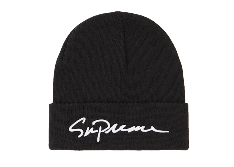Buy Supreme Klasik Script Beanie Hitam