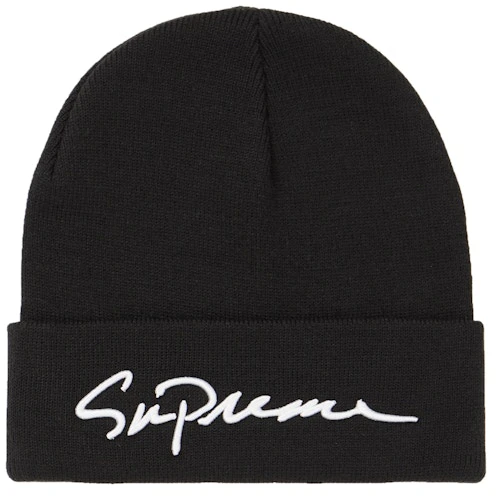 supreme-classic-script-beanie-black