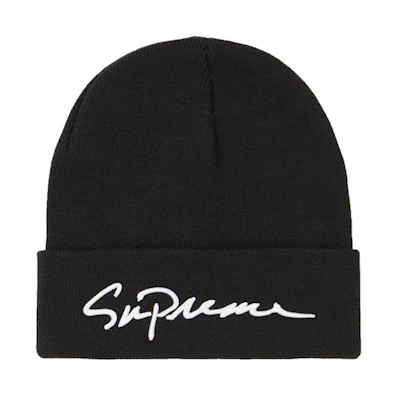 Supreme Classic Script Beanie Black