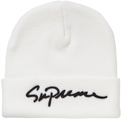 Supreme Classic Script Beanie White Buy Supreme Classic Script Beanie White