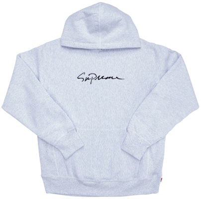 至高經典手寫字母連帽衛衣 灰燼色 Buy 至高經典手寫字母連帽衛衣 灰燼色