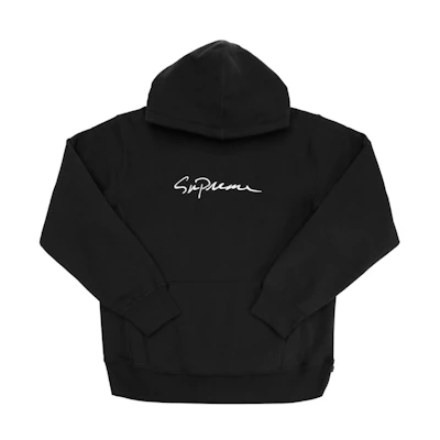 Supreme Classic Script Hooded Sweatshirt Black