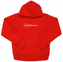 Supreme Classic Script Hooded Sweatshirt Red Supreme Classic Script Hooded Sweatshirt Red