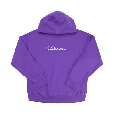 Supreme Classic Script Hooded Sweatshirt Violet