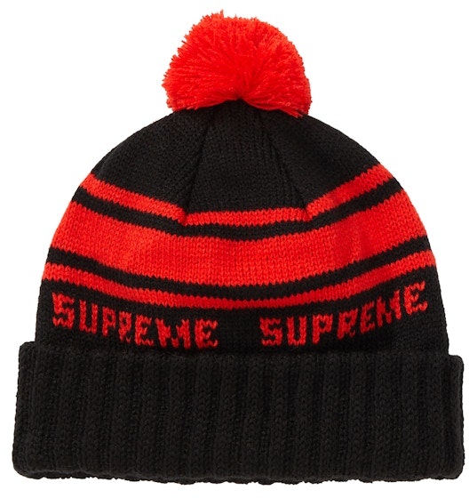 supreme-classic-stripe-beanie-black