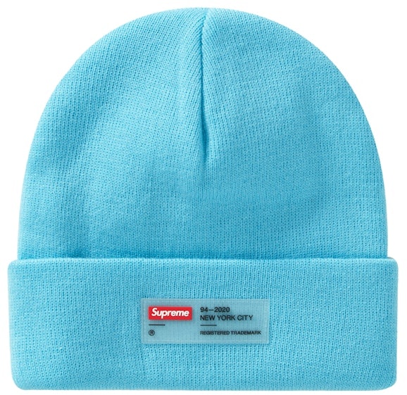 supreme-clear-label-beanie-cyan