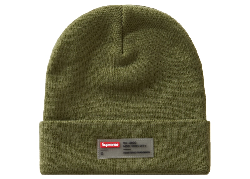 Buy Gorro Supreme Etiqueta Transparente Oliva