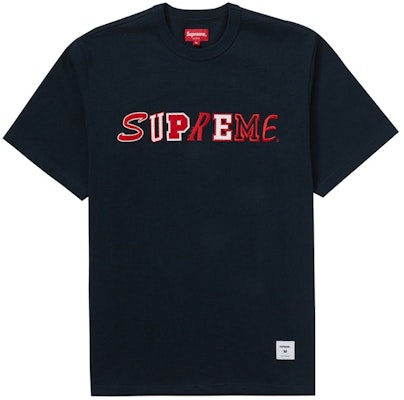 Supreme Collage Logo S/S Top Navy Buy Supreme Collage Logo S/S Top Navy