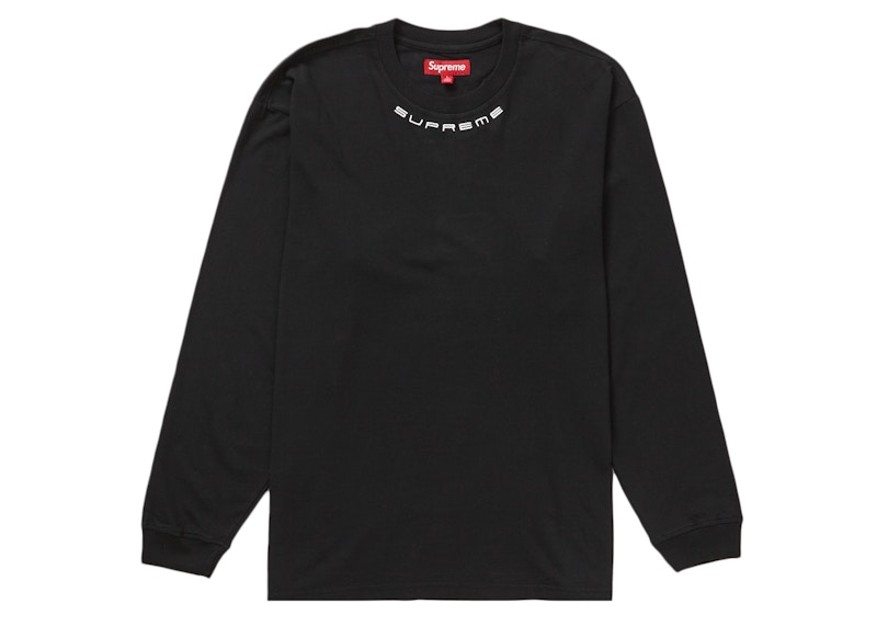 Supreme Collar Logo L/S Top Black